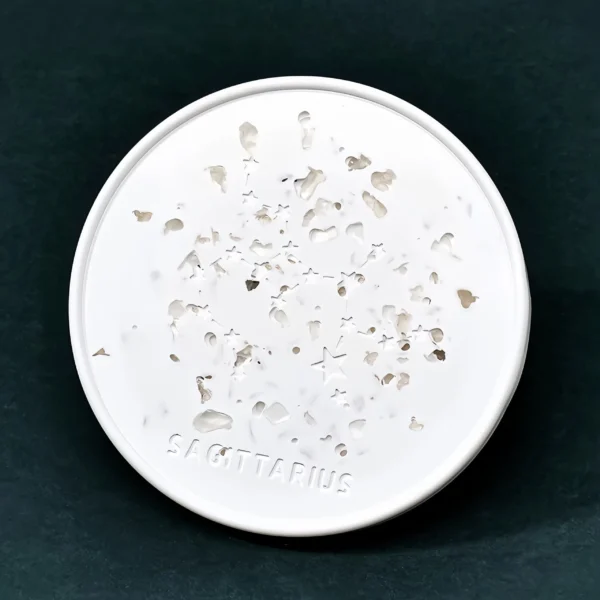 The Sagittarius Zodiac Crystal Plaster Plate enhances mental clarity, broadens perspectives, and supports the quest for freedom. Clear Quartz, Sagittarius' representative crystal, purifies the environment, enhances intuition, and helps clear thoughts. It guides Sagittarius towards clarity in life direction and inner calm during exploration. Made from natural gypsum, the plate cleanses and charges crystals, clearing negative energy and recharging them with positive vibrations. Ideal for placement in a study, meditation space, or any area for broadening horizons and enhancing mental strength.