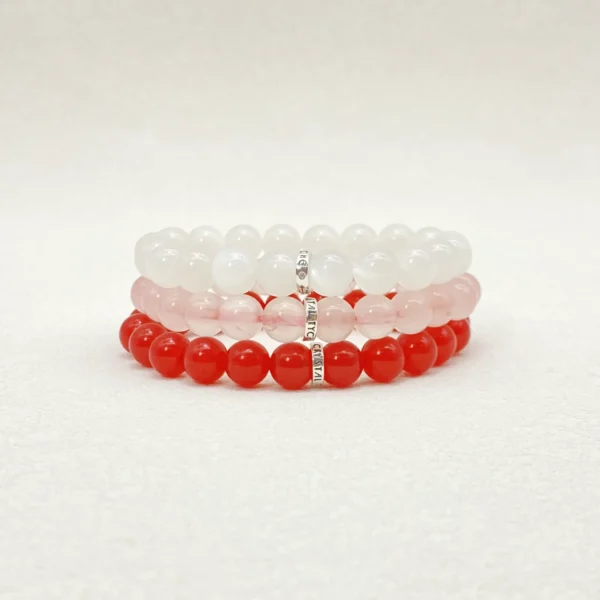 Cancer is nurturing, intuitive, and deeply sensitive, yet sometimes retreats into emotional shells. This Cancer Zodiac Jewelry set combines Moonstone, Rose Quartz, and Carnelian to bring love, courage, and balance. Ideal for daily wear or meditation, the bracelets provide comfort and inner clarity.