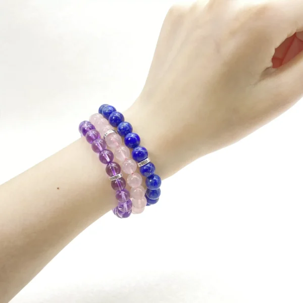 Libra is charming, balanced, and diplomatic, yet sometimes struggles with indecision. This Libra Zodiac Jewelry set features Lapis Lazuli, Rose Quartz, and Amethyst, with Uruguayan Amethysts in the highest shade of purple. The set brings clarity, emotional healing, and calm energy, perfect for daily wear or meditation.