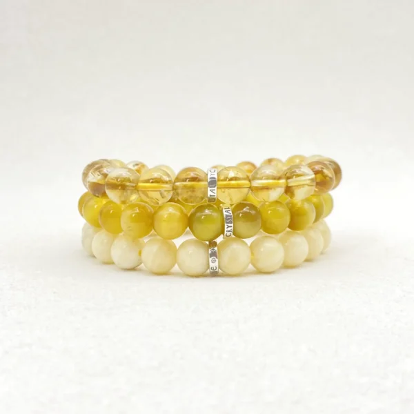 The Solar Plexus Chakra Crystals Bracelet Set includes Citrine, Golden Tiger’s Eye, and Yellow Calcite—each chosen to spark motivation, courage, and resilience. Ideal for anyone seeking to boost personal power and determination, this bracelet trio strengthens the Solar Plexus Chakra’s energy, helping you shine with clarity and move forward with purpose.