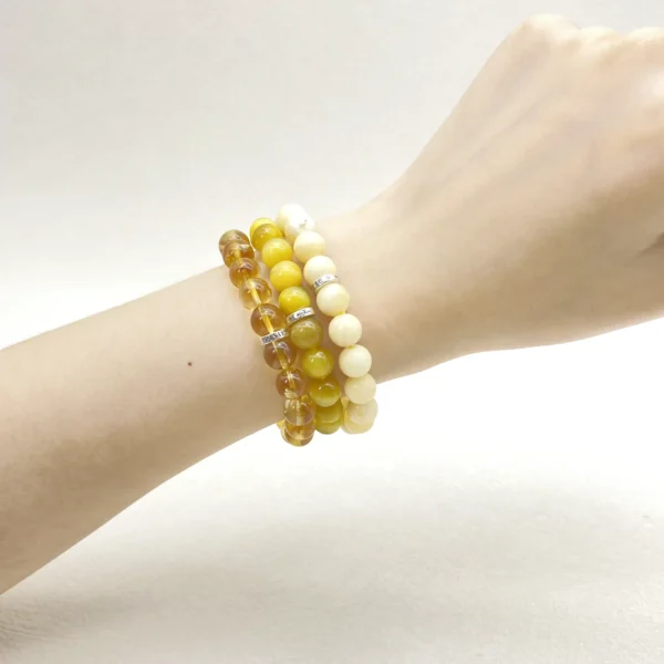 The Solar Plexus Chakra Crystals Bracelet Set includes Citrine, Golden Tiger’s Eye, and Yellow Calcite—each chosen to spark motivation, courage, and resilience. Ideal for anyone seeking to boost personal power and determination, this bracelet trio strengthens the Solar Plexus Chakra’s energy, helping you shine with clarity and move forward with purpose.