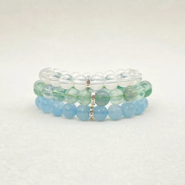 Virgo is practical, thoughtful, and observant, yet sometimes prone to overthinking. This Virgo Bracelet set features Clear Quartz, Green Fluorite, and Amazonite, chosen to bring clarity, calm, and emotional balance. Perfect for daily wear or meditation, the bracelets help Virgos stay grounded and centered.