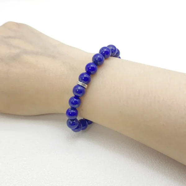 The Lapis Lazuli Bracelet enhances communication, concentration, and intuitive wisdom. Made from Authentic AAA Grade gemstones, this bracelet embodies royal blue elegance and the strength to express your truth clearly. Ideal for decision-making, learning, and authentic self-expression, it aligns the Throat and Third Eye Chakras.