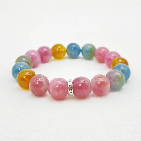 Rainbow Tourmaline Bracelet, known as “rainbows fallen to earth,” harmonizes your energy field and awakens vibrant vitality. This radiant crystal aligns with all chakras, balancing body and mind while dissolving negativity. It enhances emotional healing, strengthens the aura, and rekindles inner joy—making it an ideal companion for anyone seeking balance, renewal, and personal radiance.