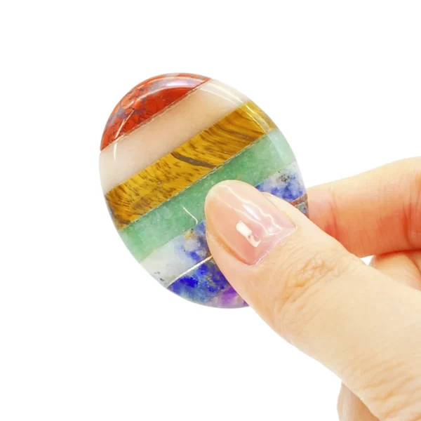 Chakra Worry Stone aligns your energy, restores emotional clarity, and supports inner harmony. Hold peaceful balance in your hands—bring this radiant stone home today.