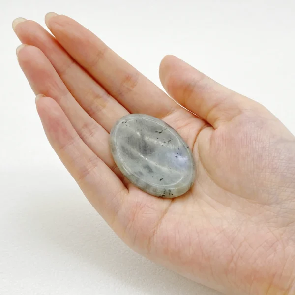 Labradorite Worry Stone strengthens intuition, protects your energy, and supports transformation. Hold luminous clarity in your palm—bring this stone home today.