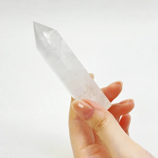 The Clear Quartz Point is known as the master amplifier, supporting spiritual growth, energetic protection, and total chakra alignment. Its focused form channels intention with precision, enhancing clarity, intuition, and energetic stability. Ideal for meditation, energy work, or everyday balance, this crystal point adapts seamlessly to any intention you set.