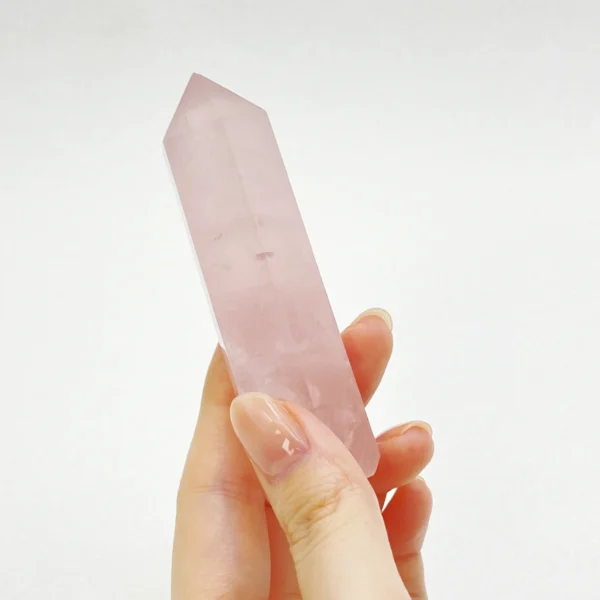 The Rose Quartz Point embodies gentle love and emotional healing, offering comfort during moments of vulnerability and renewal. Its soft, nurturing energy supports self-love, compassion, and harmonious relationships, while the pointed form helps direct loving intentions with clarity. Ideal for heart-centered healing, reconciliation, and cultivating inner peace during emotional transitions.