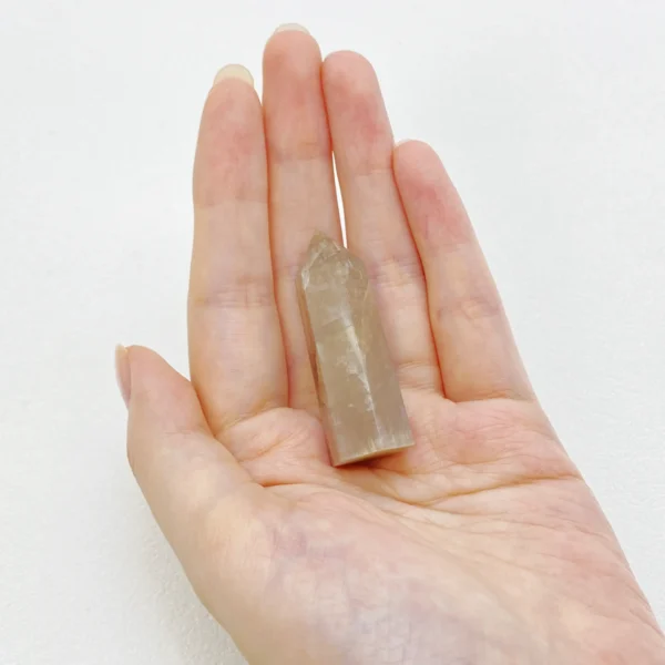 The Moonstone Mini Point embodies gentle strength, emotional restoration, and intuitive wisdom. Known for its deeply nurturing energy, moonstone supports physical vitality, spiritual growth, and emotional balance. Its focused point shape channels soothing lunar energy, helping you reconnect with inner rhythms, heal past wounds, and cultivate stability in both relationships and spirit.